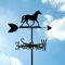 Wetterfahne Wetterhahn Windrichtungsanzeiger, Pferd Hohl Geschnitztes Design Edelstahl Windrichtung Schwarz Metall Windfahne Ornament Für Hinterhof Dach