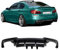 DM Autoteile Sport Performance Diffusor Schwarz Glanz 4 Rohr kompatibel für BMW 5er F10 F11 Duplex Nicht M5+ABE