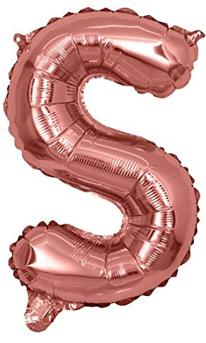 Dkings Folienballons Buchstaben Roségold Folien Ballons 40cm Luftballon für Geburtsag Hochzeit Feier Party Dekoration
