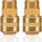 oumuik 2Stk Druckluftkupplung 1/2 Zoll, Druckluftanschluss Schnellkupplung Druckluft Kupplungen/Anschlüsse Buchse Stecker 1/2 AG Messing Fitting