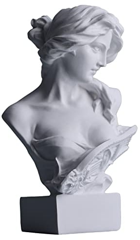 Figura decorativa de busto de mitología griega de 6 pulgadas de alto, estatuas de Artemisa, figuras de diosa romana, utilizadas para práctica de bocetos, estatuas y esculturas estéticas y espacio de