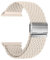 Nepfaivy Correa Compatible con Apple Watch 42mm 44mm 45mm 49mm para Mujer y Hombre, Pulsera Deportiva de Respuesto de Nailon para Watch Serie Ultra/SE/8/7/6/5/4/3/2/1(M, Starlight)