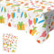 Xinvery Geburtstag Party Tischdecke, Happy Birthday Tischdecken Bunt Wasserdicht Plastik Tischdecke für Kinder Jungen Babyparty Party Dekorationen 2PCS 137 x 274cm