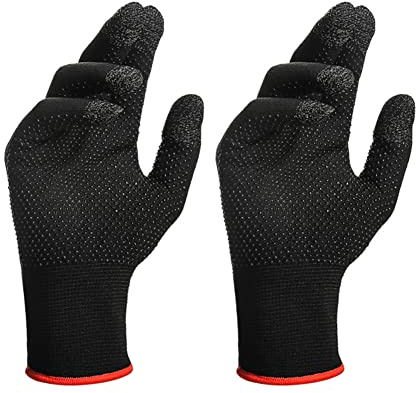 JUJIAN 2 StüCk Spielhandschuhe für PUBG SchweißFeste, Kratzfeste, Empfindliche Druckbildschirm-Gaming-Finger-Daumen-HüLsen-Handschuhe