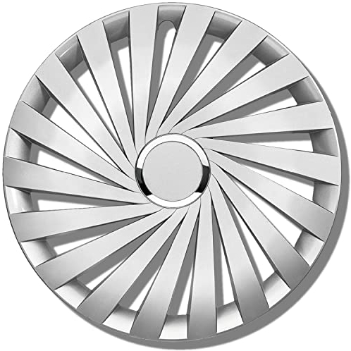 Radkappen 15 Zoll Silber glänzend Radzierblenden 4er Set - Imperium Radblenden für Stahlfelgen - Zierkappen