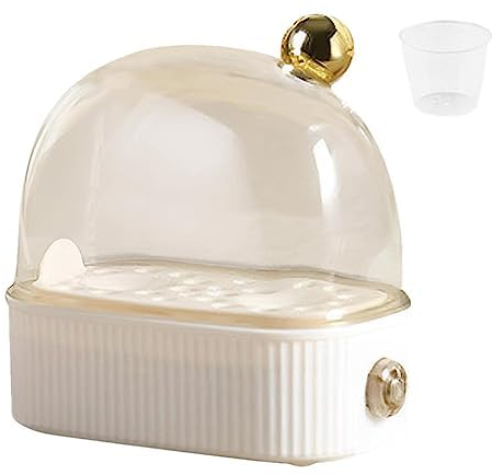 2pcs Egg Cooker, Electric Boiled Egg Steamer Maker, Mini Electric Egg Cooker For 2 Eggs, Safe Using Egg Boiler With Timer Off For Apartment, Camping, Home (White)