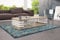 DC-3 Couchtisch Sonoma Eiche/Weiß Hochglanz 120x60cm mit Ablage modern stabil vielseitig Wohnzimmertisch Beistelltisch Sofatisch Zeitloses Design platzsparend robust Wohnzimmer ohne Rollen