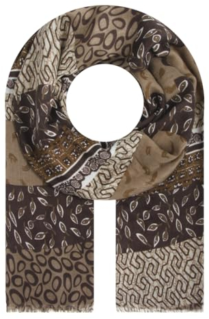 Majea Halstücher Damen Tuch Kopftuch Halstuch Schal Damen-Schal Tücher Stola (880036) (braun 2)