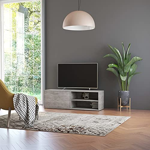 Camerina TV-Schrank Betongrau 120x34x37 cm Holzwerkstoff Tv Sideboard Wohnzimmer Schrank Industrial MöBel