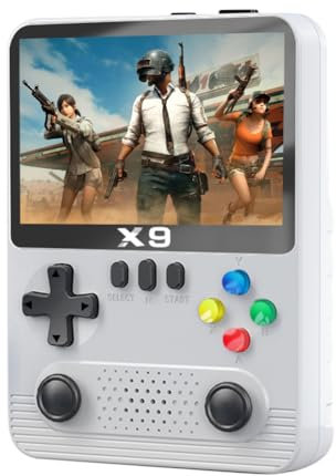 Fiorky Handheld Game X9 Portable Game Console 2000mAh/6000mAh 3.5in IPS Screen Mini Video Game Machine with 32G Card Dual 3D Joystick 11 Emulators for PSP Gift for Kids and Adults