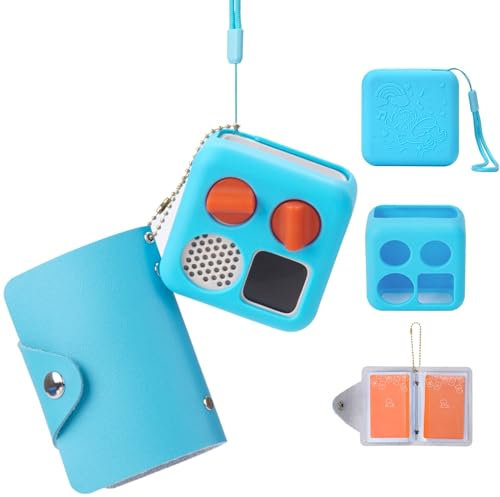 MGZNMTY Silicone Case for Yoto Mini Player - Kids Bluetooth Audio Speaker, Unicorn Design, Card Holder for Up to 20 Cards, Portable for Listening on the Go