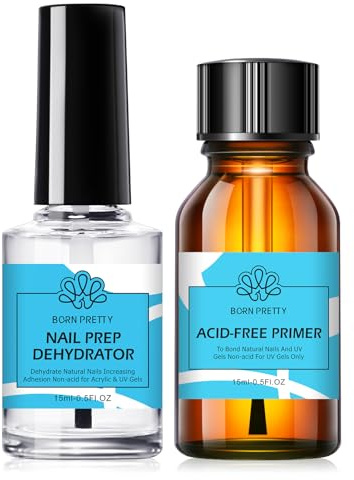 Born Pretty Primer für Gelnägel Dehydrator für Nägel Primer Nägel | Acrylic Acid Free Nail Prep Natural Dehydrate Bond Haftvermittler Gelnägel Dip Powder Acrylnägel Nagellack 15ml