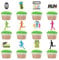 FOZEE Running Cupcake Toppers, Runner Party Decor, Running Themed Cupcake Picks, Running Birthday Party Decor, Marathon Party Decorations, 24Pcs