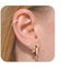 GEMAURA Sterling Silver Earrings 925 Gold Earrings for Women Small Hoop Dainty Stud Shiny Cubic Zirconia Diamond