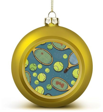 Weihnachtskugel-Ornamente, lustige Schläger- und Tennisbälle, bedruckte Weihnachtskugeln, hängende Weihnachtskugeln, Halloween-Dekobälle