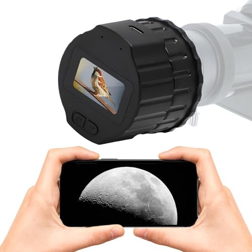 Oculare Elettronico WiFi, Fotocamera Telescopica Digitale da 16 MP, Video 1920x1080P, Display IPS da 1,5 Pollici, Visualizzazione del Telefono, Oculare Wireless per Telescopio da