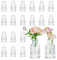 Hewory Kleine Vasen für Tischdeko Hochzeit: 20er Mini Vasen Set Vintage Deko Vase Glas für Hochzeitsdeko Tisch - 7cm Kleine Glasvasen Mini Glasflaschen Minivasen für Deko Wohnzimmer