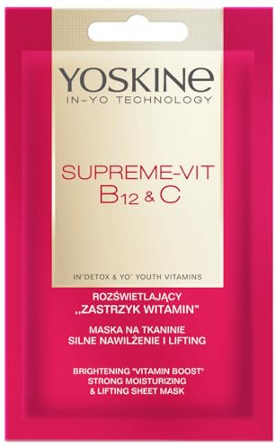 Yoskine Supreme Vit B12 + C Maske Aufhellende Vitamin Injektionsmaske für strahlende Haut 20ml