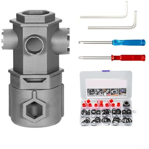 babominimer Wasserhahnschlüssel, 16-in-1 Spülbecken-Multi-Sanitär-Werkzeuge, Spültischschlüssel, Klempner, Waschbeckenschlüssel, innovative Sanitär-Lösung, All-in-One-Demontagewerkzeug für Wasserhähne