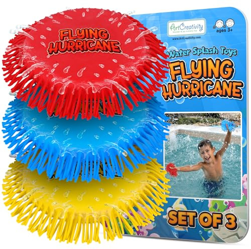 ArtCreativity Soft Water Frisbees for Kids, Soft Sports Discs (3 Pack), Beach Water Toys & Swimming Pool Toys for Kids, Backyard Fun Toy & Outdoor Summer Games, Birthday Gifts for Boys & Girls