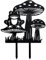 WADORN Statues D'Extérieur en Métal de Grenouille Champignon, Piquets de Jardin Décoratifs en Métal de Grenouille Champignon Silhouette Amusante Cadeau pour Jardin Arrière Cour Patio Pelouse