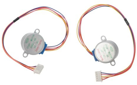 BUGUUYO 2 Stk Motor- schrittmotor cnc graviermaschine -wire stepper motor Gearmotor powerank Mini-Stepper Generator -Getriebemotor Getriebemotor mit hohem Drehmoment Stahl Silver