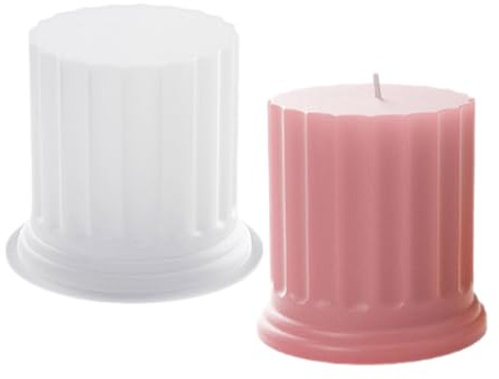 3D Cylinder Shape Moulds Roman Pillar Candle Moulds Plaster Concrete Aromatherapy Making Mould for Enthusiasts