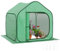 Outsunny Mini Pop-up-Gewächshaus, kleines Gartengewächshaus für Gemüse, Pflanzen, Blumen, mit Reißverschlusstür, Überwinterungszelt aus PE, für drinnen und draußen, 150 x 148 x 148 cm, grün
