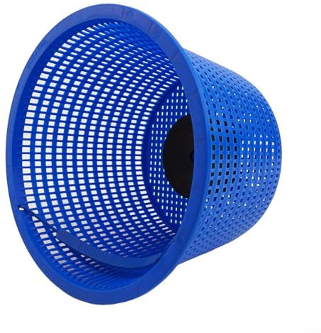 Cestino per skimmer, di alta qualità, di ricambio, con fondo ponderato e bloccabile, per la pulizia delle piscine interrate e fuori terra (L blu)