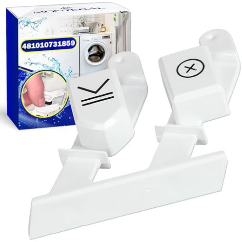 Doppio Tasto Lavatrice Carica dall Alto con Codice Originale 481010731859 C00309727 per Whirlpool per Bauknecht per Ariston per Indesit per Philips - Garanzia di 10 Anni - MONTERAL