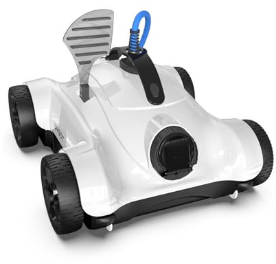 WYBOT Grampus 400 Robot Piscina, Aspirador de Piscina con Cable, Fuerte Potencia de Succión, Temporizador (1/2/3H), Motor Dual, Limpiafondos Automático para Pendientes de Piscina de hasta 30°