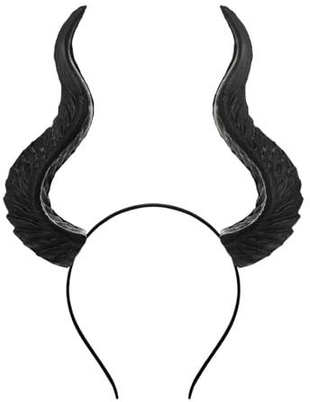 Oshhni Halloween Teufelshörner Stirnband Abnehmbare Hörner für Damen Herren Kostüm