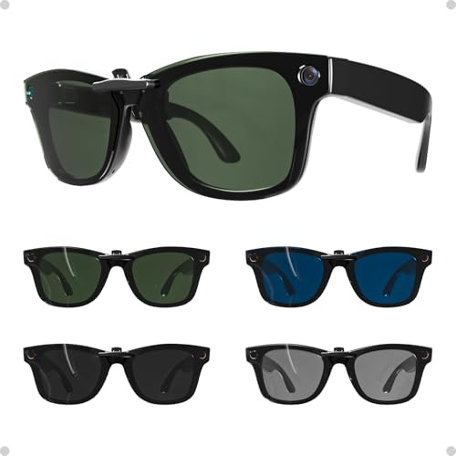 Lumiadot Clip-On Sonnenbrille für Ray-Ban Meta Wayfarer | Größe M (50mm), UV-Schutz, Blendschutz. Sensorfreundlich & 4 Linsenfarben. Perfekt für Autofahren & den Alltag.