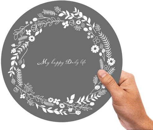 gifyym Coussinets ronds pour micro-ondes en silicone,Dessous de plat en silicone pour plaques chaudes et maniques chaudes - Coussinets chauds antidérapants protègent contre la pollution, et (cercle)