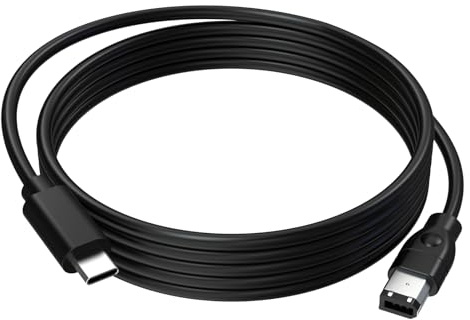 Arzweyk Cavo adattatore di ricambio Firewire da 6 pin a tipo C, IEEE 1394 Firewire 400 a USB C maschio, cavo convertitore per stampante, scanner, fotocamera digitale, videocamera, 1,8 m