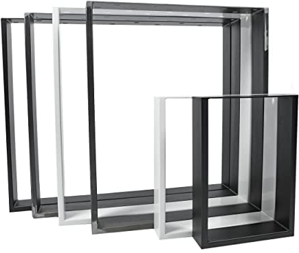 Natural Goods Berlin 2X Tisch-KUFEN | Einfache Montage | Tisch-Beine aus Metall in Schwarz | Ideal für DIY-Projekte wie Esstisch, Schreibtisch, Couchtisch, Bank | Tisch-Gestell 60x72 cm