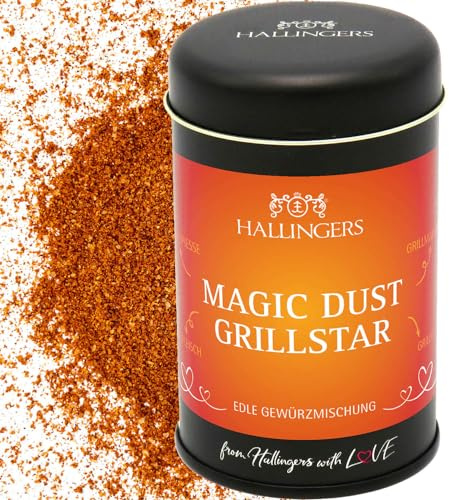 Hallingers Genuss Manufaktur Gewürzmischung Geschenk - Koch-Gewürze in edler Geschenk-Dose BBQ Magic Dust ... für Marinaden, Fleisch & Geflügel, Geschenkidee für Frauen Männer