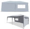 Defacto® Pavillon 3x6m Faltpavillon Gartenzelt Partyzelt Garten, Popup, PVC-Oxford -100% wasserdicht, 3- Seitenwand (3volle Wand in 3m und 1 Fenster) Tragetasche mit Seile und Nagel, GRAU