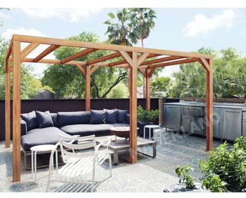 Pergola en bois autoportante - modèle FUENGIROLA - 600 x 300 cm