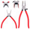 Swpeet Kit 2 in 1 di pinze per interruttori resistenti con punte in gomma, pinze per vetro con ganasce piatte e curve per vetri colorati