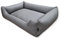 4L Textil Mario Wasserfestes Hundebett Aus Kunstleder - Hundekorb für Große und Mittelgroße Hunde - XXL Hundesofa Wasserfest (120x90 cm, Grau)
