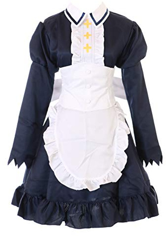 Kawaii-Story MN-102 Seven 7 Deadly Sins Elizabeth Liones Blau Maid Damen Zofe Kleid Set Kostüm Manga Anime Cosplay