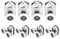 STARVAST Lot de 8 Roulettes pour Porte de Douche - Roulettes Cabine de Douche en Alliage de Zinc - Roulette Porte Coulissante Douche pour Salle de Bain 25mm (4 Supérieures et 4 Inférieures)