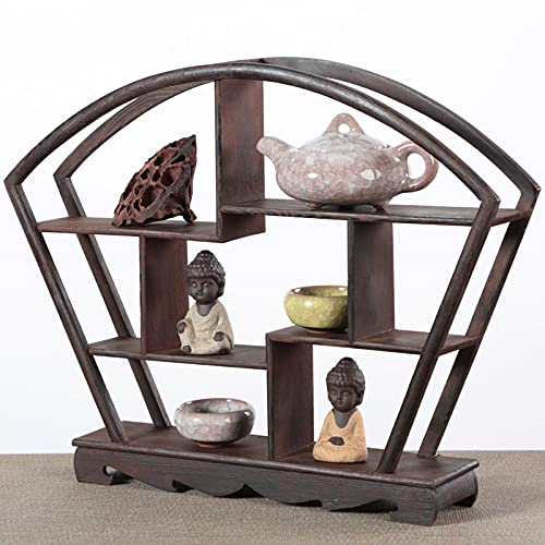 ZWJABYY Antike AusstellungsstäNder-Schreibtisch Antik-Ausstellungsstand Handwerk-Setzkasten-Blumentopfgestell-FüR Hauptschreibtisch-Dekoration Schnitzt.,C
