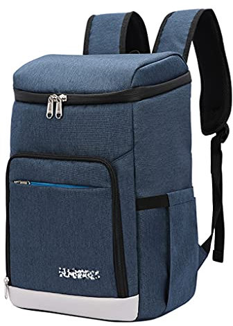 AUXDIQ Mochila Nevera Térmica Mochila de Almuerzo Impermeable Portatil Bolsa Refrigeradora para Playa Picnics Camping 23L Azul
