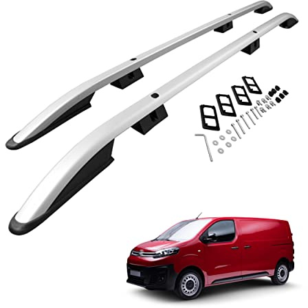 CHROMEMASTER | Dachreling Dachträger | Kompatibel mit Citroen Jumpy 2016- L1/XS/Compact; Zur Befestigung der Dachgepäckträger, Dachboxen oder Dachfahrradträger | Robuste Konstruktion aus Aluminium