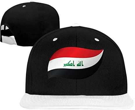 GANghaONshoP Iraq-Flagge T Dad Cap Herren und Damen, robust, atmungsaktiv, Hip-Hop-Kappe, Weiß, 6 7/8/7 3/8