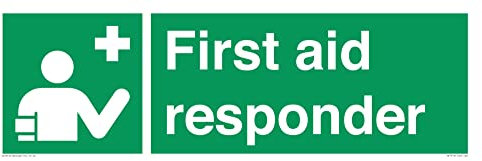 Schild First Aid Responder, 600 x 200 mm, L62