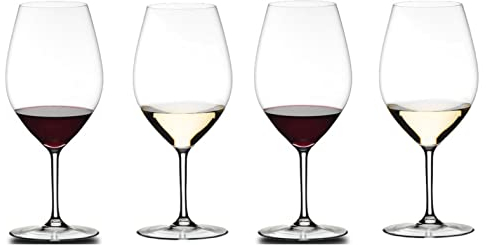 RIEDEL Wine Friendly 001 - Magnum Weinglas, 4er Set, Kristallglas, maschinell gefertigt
