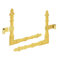 DMX - Fensterladen Winkelband Fensterband Möbelscharniere Holzverbindung Torband Geflochtenes Türscharnier Werfgehänge Baubeschlag für Möbel, Tore, Türen, 1 Stück - ZNO - Golden, 350x300x4,0 mm
